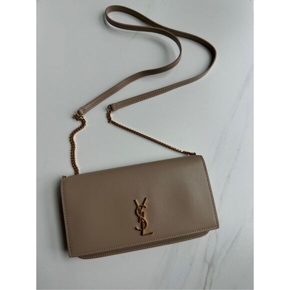 Saint Laurent Cassandre Phone Holder with Strap in Smooth Leather $745 - Picture 4 of 11